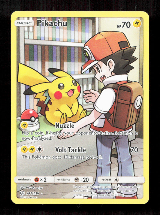 Pokemon Pikachu 241/236 Ultra Rare Pokemon Sun & Moon Cosmic Eclipse 2019