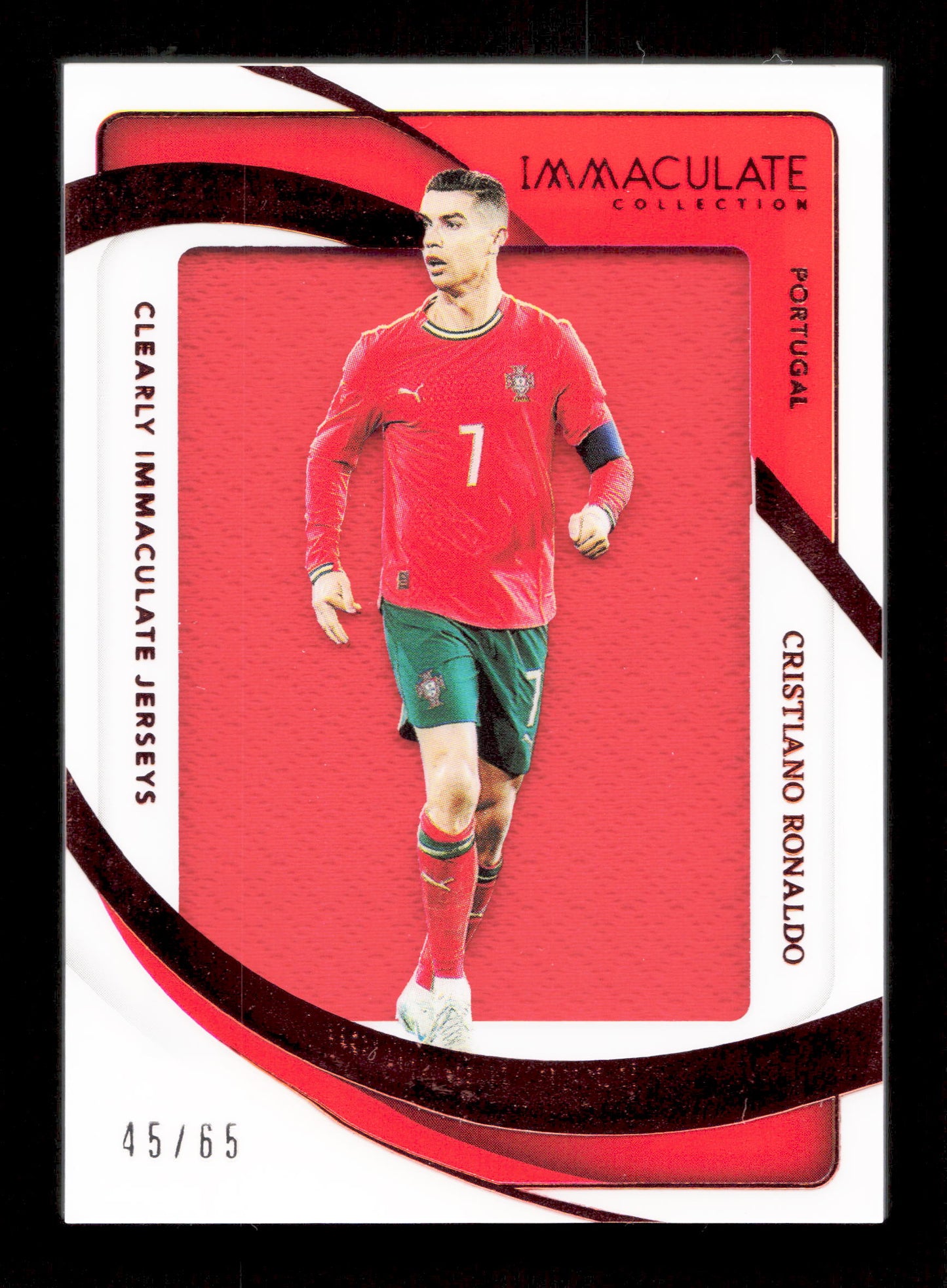 Panini Cristiano Ronaldo Clearly Immaculate Jerseys Card /65 Panini Immaculate Collection Soccer 2024/25