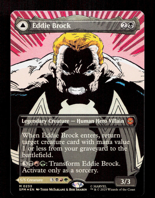 Magic The Gathering Eddie Brock/Venom Borderless Foil Magic The Gathering Marvel Spider Man