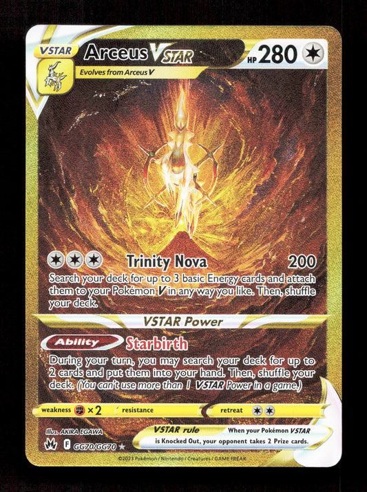 Pokemon Arceus Vstar GG70/GG70 Ultra Rare Pokemon Crown Zenith Galarian Gallery 2023