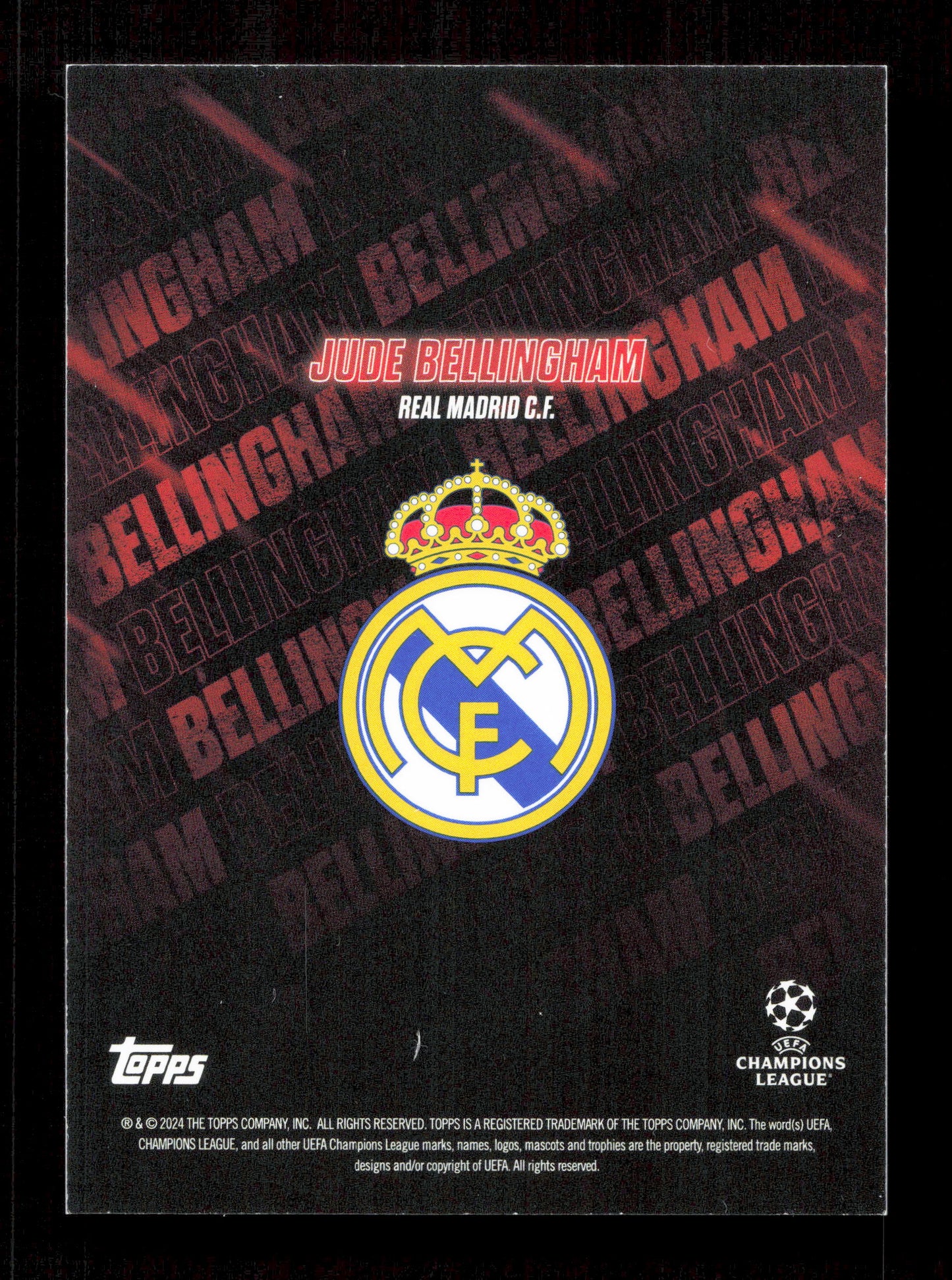 Topps Jude Bellingham Red Autograph Card /10 Topps Showtime UCL 2024