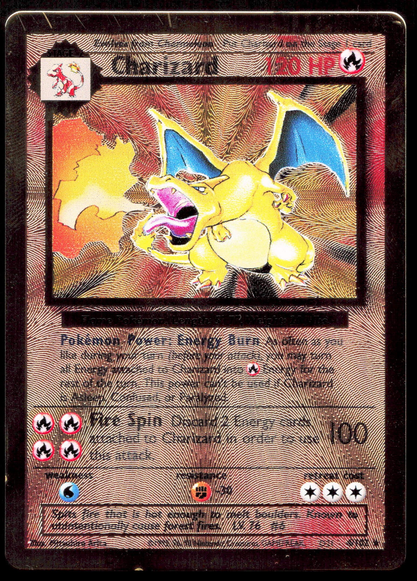 Pokemon Charizard 4/102 Pokemon 2021 Celebrations Ultra Premium Collection Metal