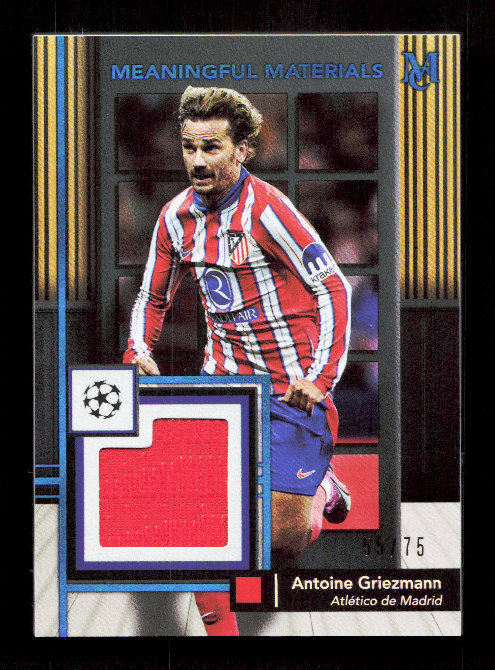 Topps Antoine Griezmann Blue Meaningful Material Match-Worn Relic Card