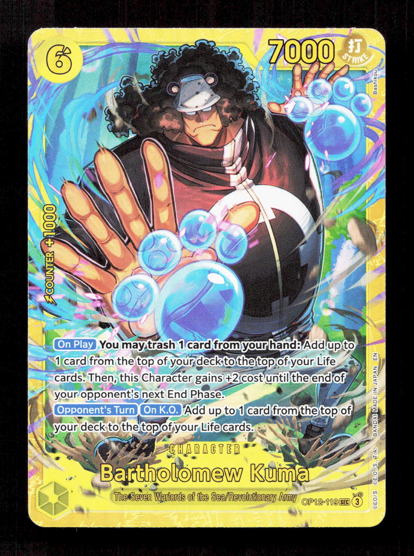 One Piece Bartholomew Kuma OP12-119 Alt Art Legacy Of The Master