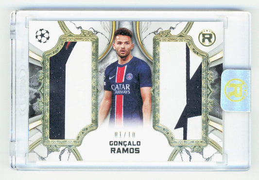 Topps Goncalo Ramos Reverence Daul Match-Worn Relic Card /10 Reverence UEFA Club Competitions 2024-25