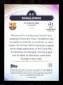 Topps Ronaldinho Gold Ageless Alchemy Card /50 Merlin UEFA Club Competitions 2024-25