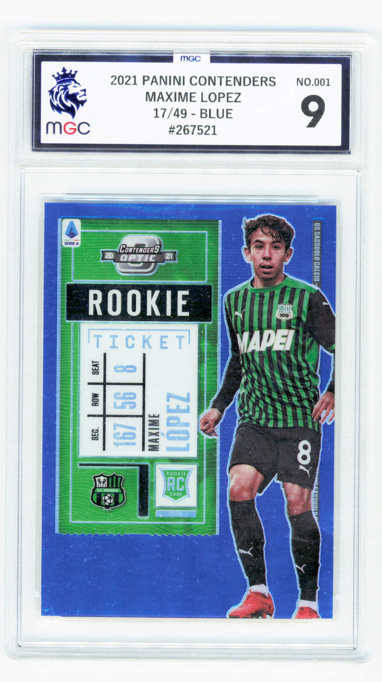 Panini Maxime Lopez Blue Rookie Ticket Card /49 Panini Contenders 2021-22 MGC9