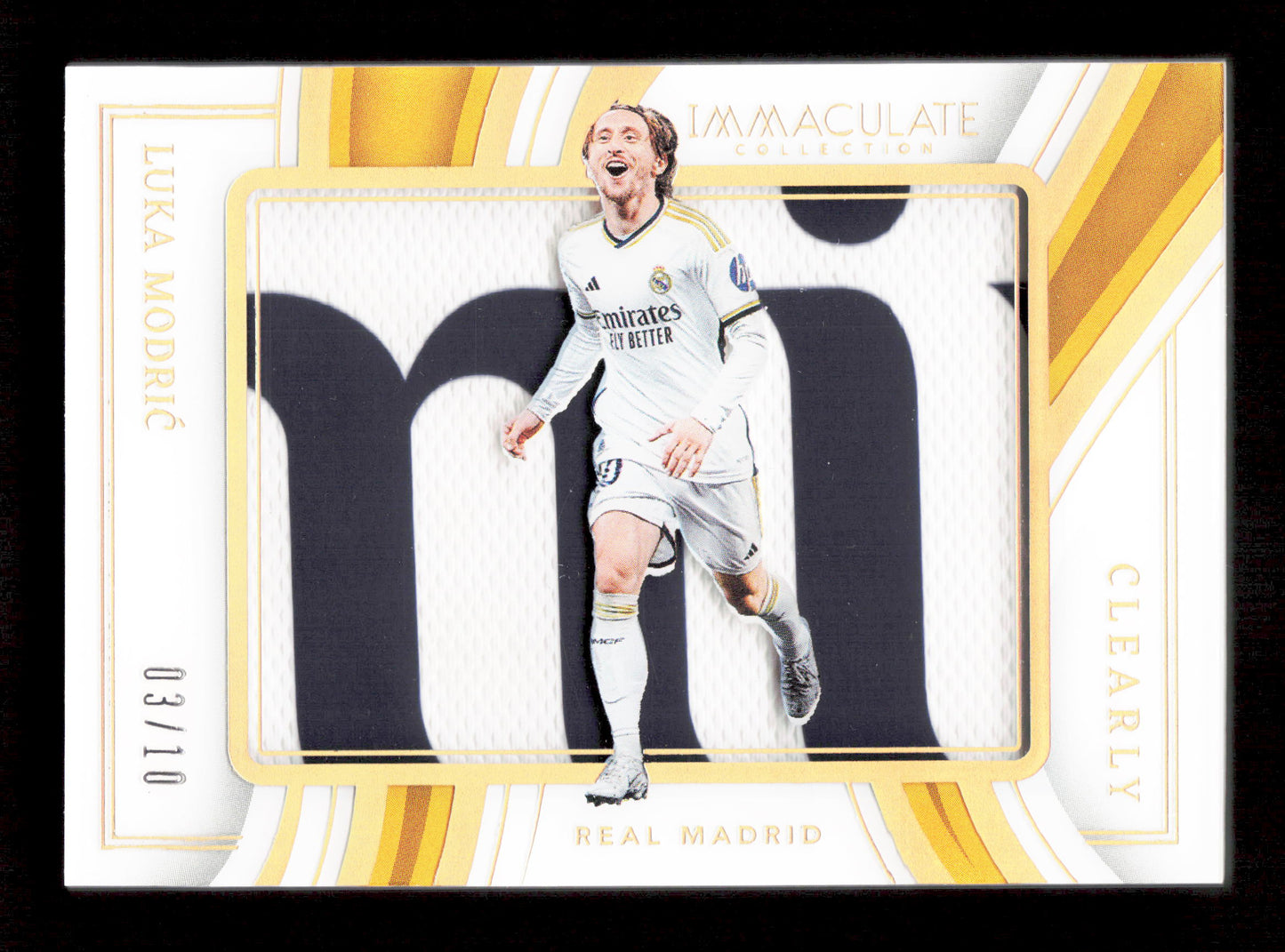 Panini Luka Modric Gold Clearly Relic Card /10 Panini Immaculate Collection 2023-24