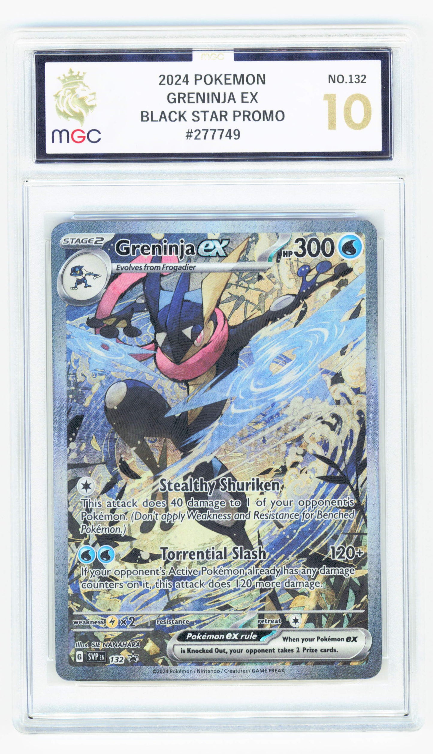 Pokemon Greninja EX /132 Special Illustration Rare Black Star Promo 2024 MGC 10