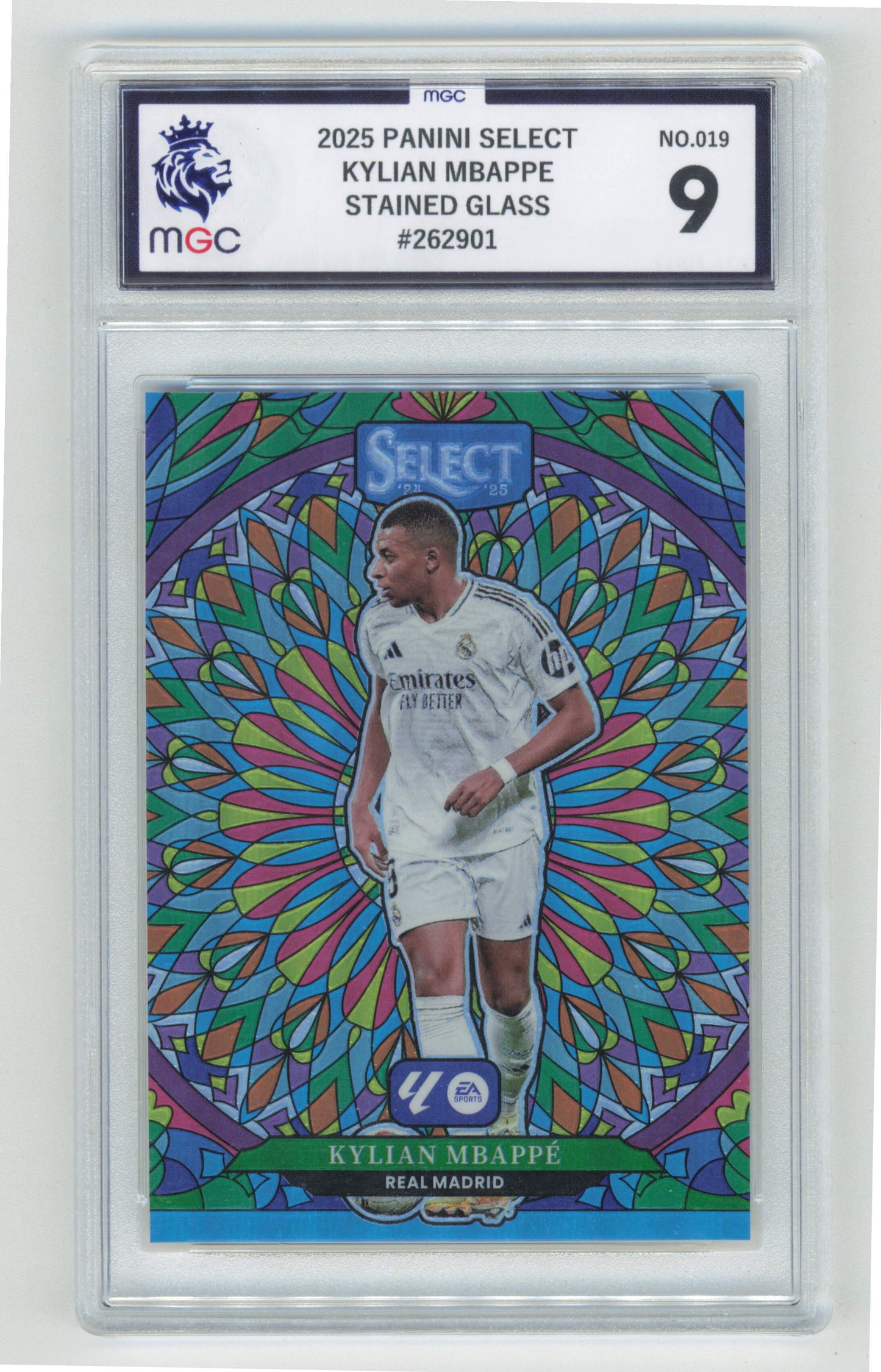 Panini Kylian Mbappe Stained Glass Select La Liga Soccer MGC 9