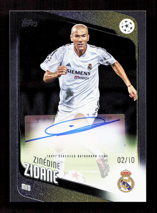 Topps Zinedine Zidane Black Auto 02/10 2025/26 Flagship UCC BA-ZZ
