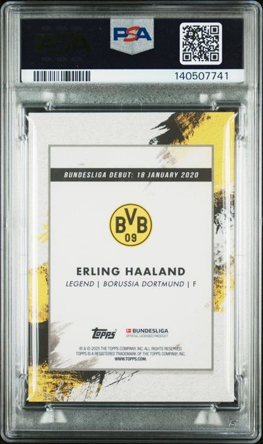 Topps Erling Haaland 08/99 Inception Point Blue 2024/25 Inception Bundesliga PSA 10