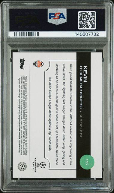 Topps Kevin 52/52 Toppsfractor RC 2024/25 Chrome UCC PSA 10