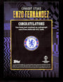 Topps Enzo Fernandez Purple Current Stars Autograph Card /25 Gold UEFA Club Competitons 2025-26