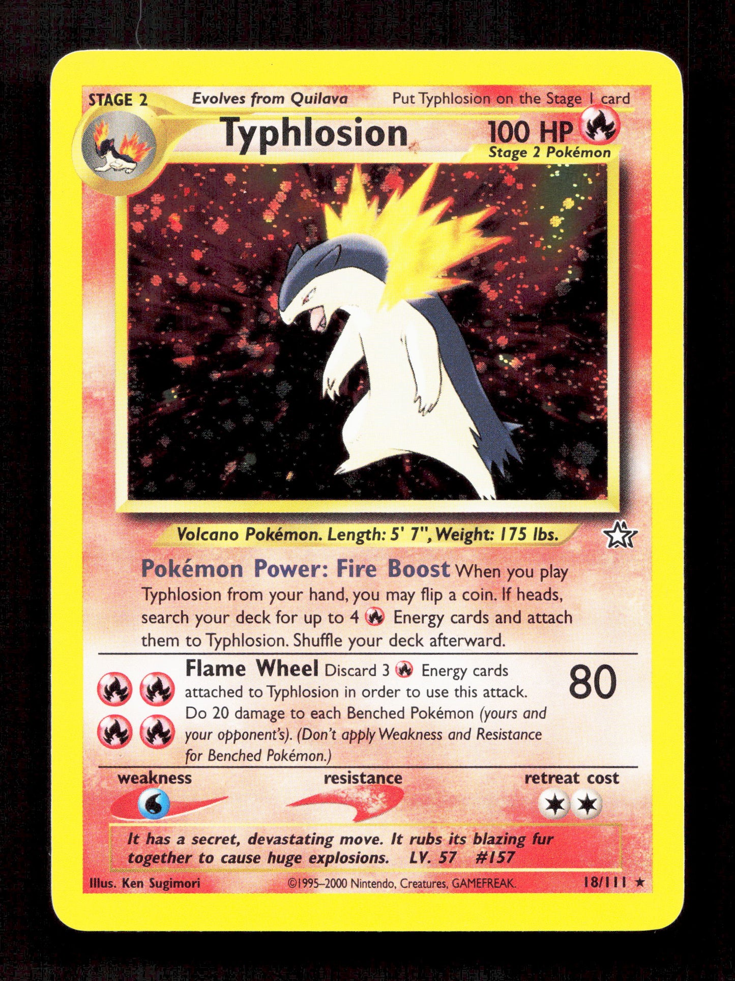 Pokemon Typhlosion 18/111 Holo Rare 2000 Neo Genesis