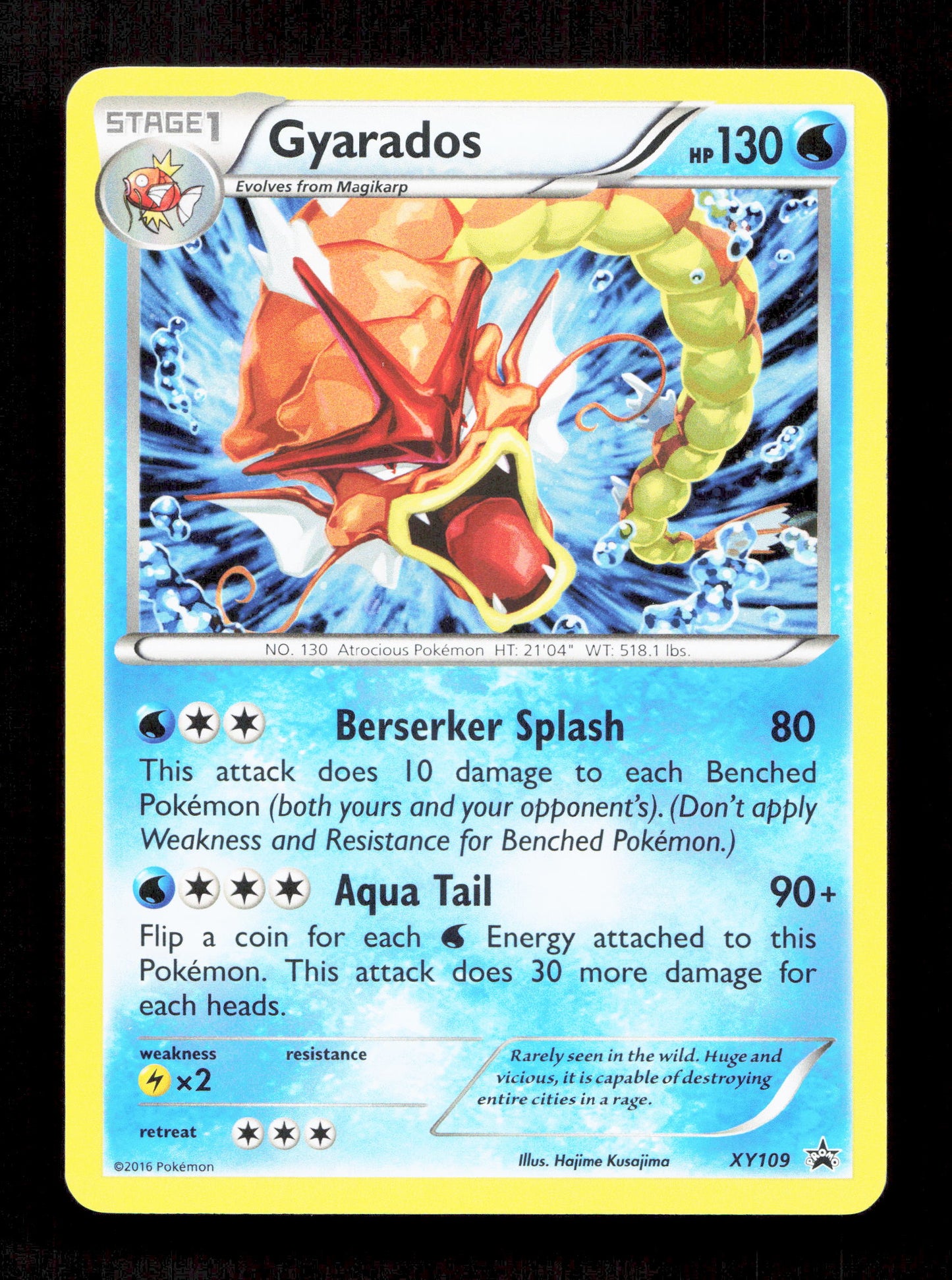 Pokemon Gyarados XY109 Holo 2016 Black Star Promo