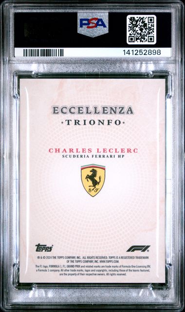 Topps Charles Leclerc 3/5 Trionfo Orange Eccellenza F1 PSA 10