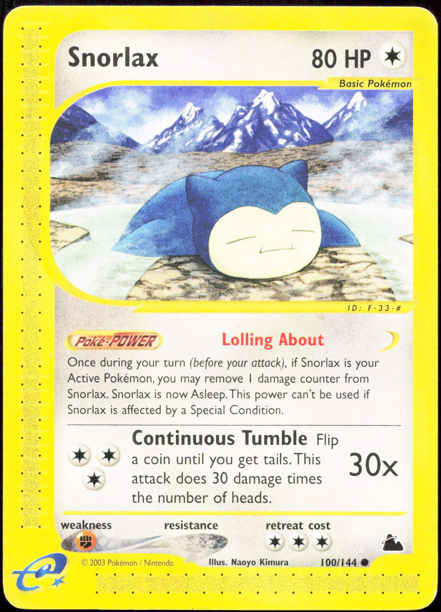 Pokemon Snorlax 100/144 Common E-Reader 2003 Skyridge