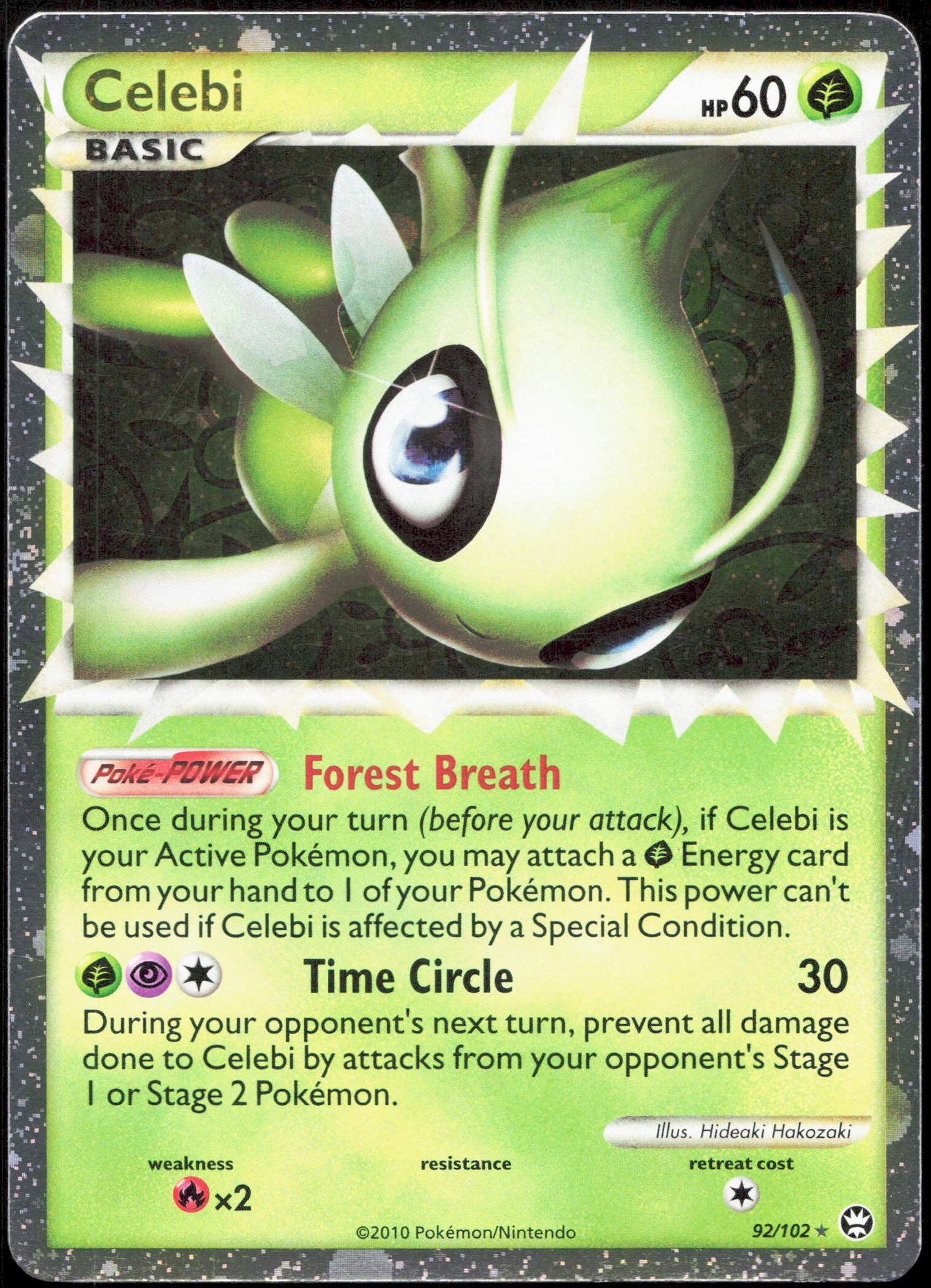 Pokemon Celebi (Prime) 92/102 Holo 2010 Triumphunt