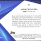 Topps Andres Iniesta Infinite Sapphire IS-9 Chrome 2024 Uefa Euros