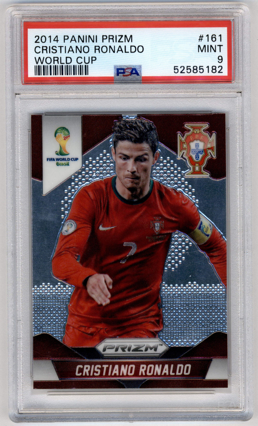Panini Cristiano Ronaldo #161 2014 2014 Panini Prizm World Cup PSA 9