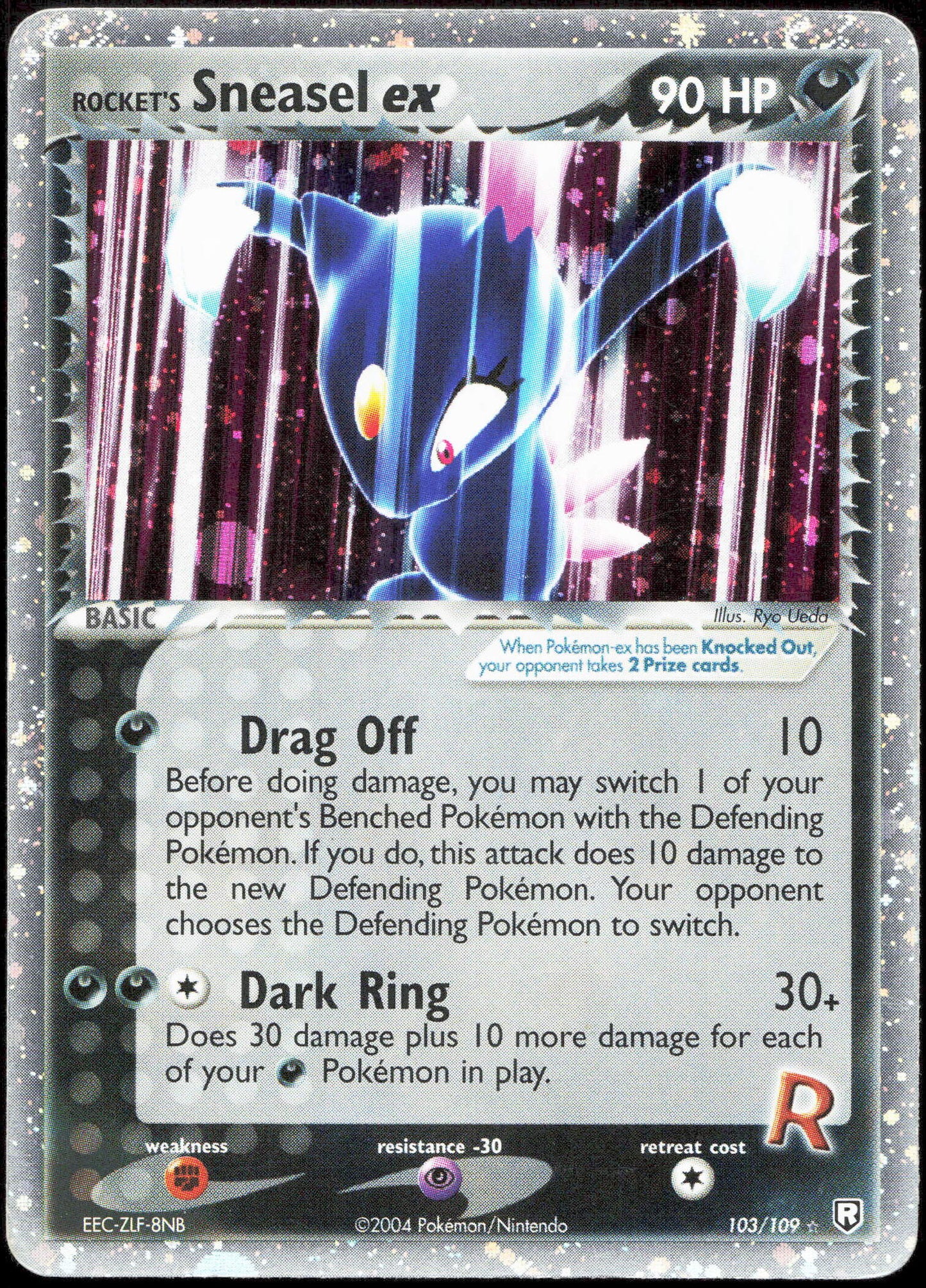 Pokemon Rocket's Sneasel EX 103/109 Holo 2004 Team Rockets Returns