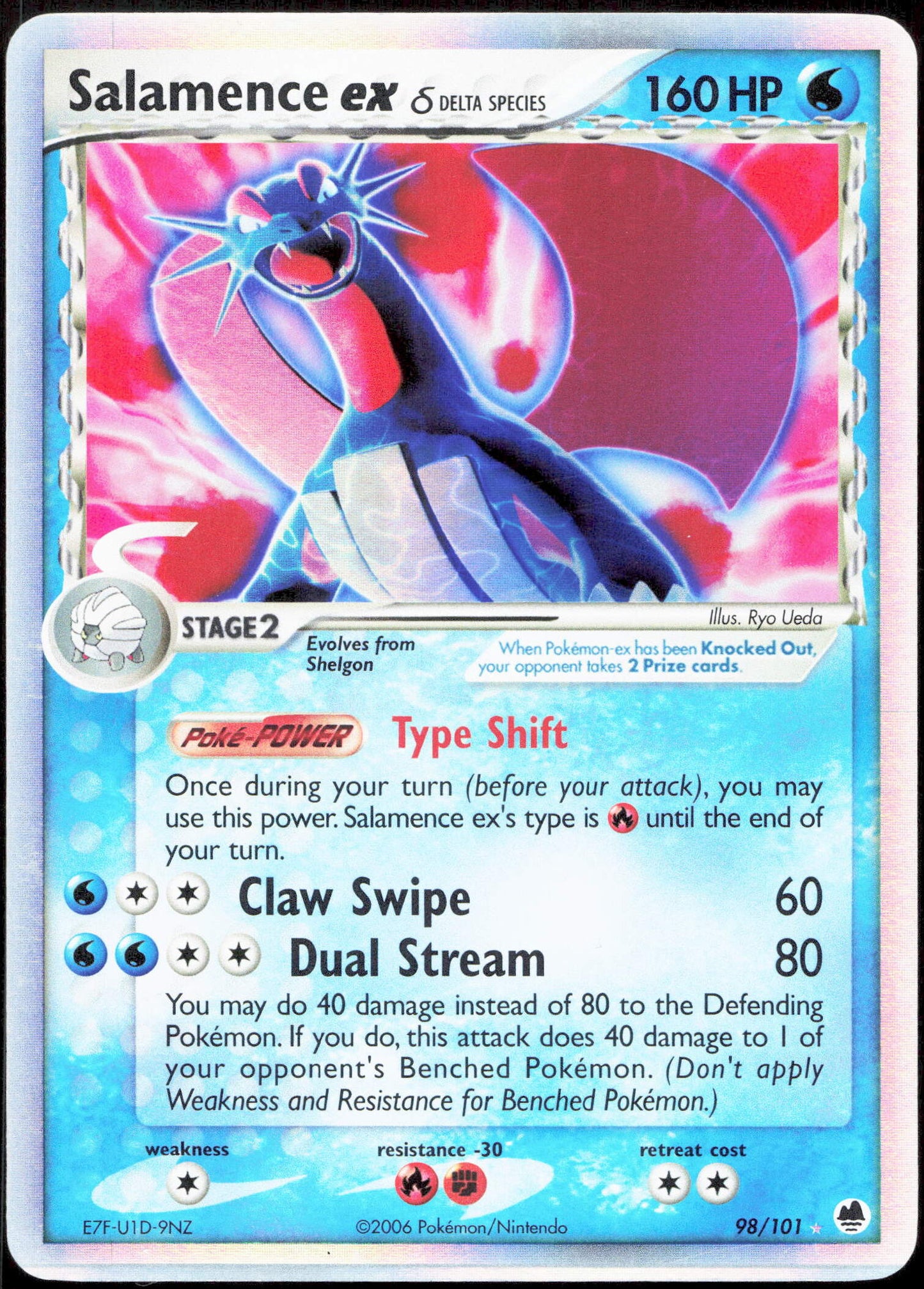 Pokemon Salamence EX 98/101 Holo Delta Species 2006 Dragon Frontiers