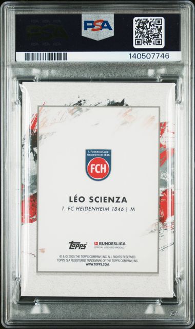 Topps Leo Scienza Emerging Stars 02/10 RC 2024-25 Inception Bundesliga PSA 10