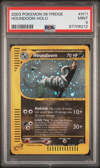 Pokemon Houndoom H11/H32 Holo 2003 Skyridge PSA 9