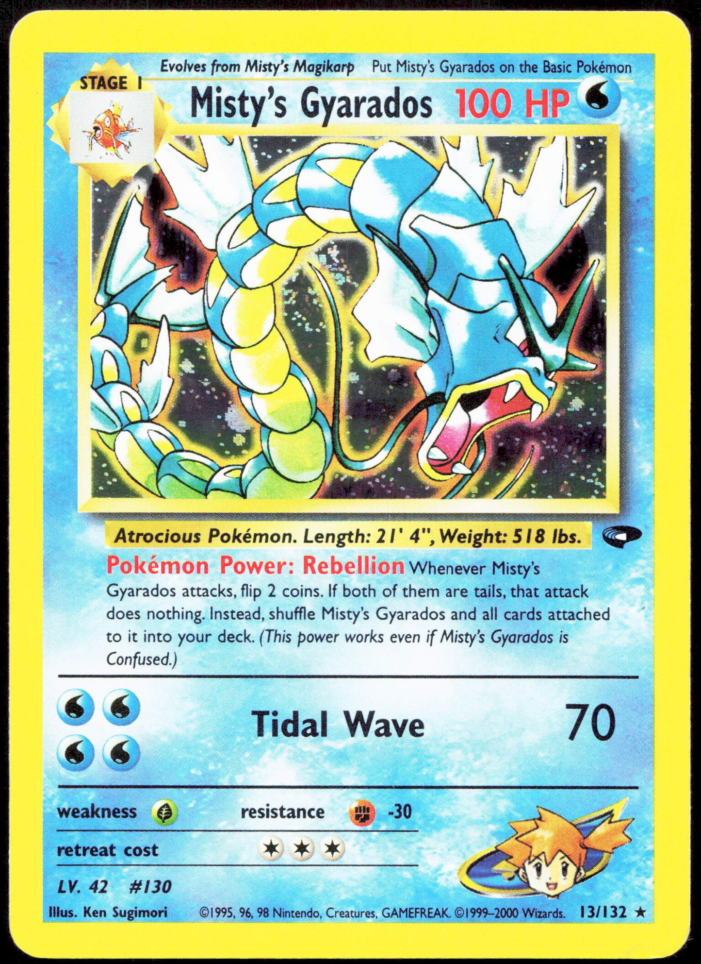 Pokemon Misty's Gyarados Holo 13/132 2000 Gym Challenge