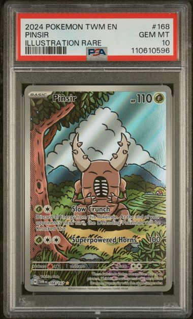 Pokemon Pinsir 168/167 Illustration Rare 2024 Twilight Masquerade PSA 10