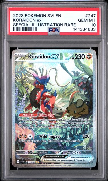 Pokemon Koraidon EX 247/198 Special Illustration Rare 2023 Scarlet & Violet PSA 10