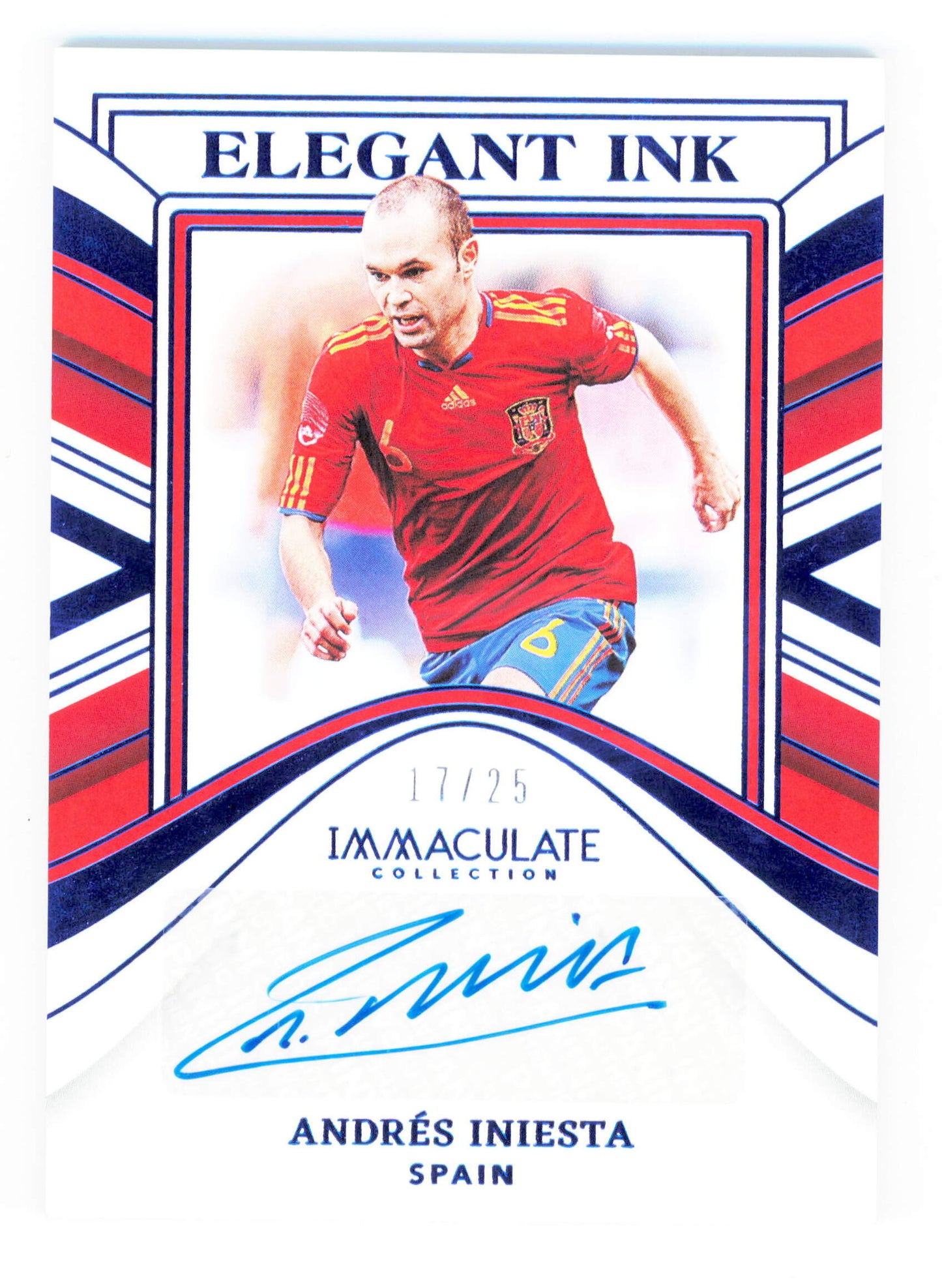 Panini Andres Iniesta Autograph 17/25 Elegant Ink EI-AI  Immaculate Collection 2024