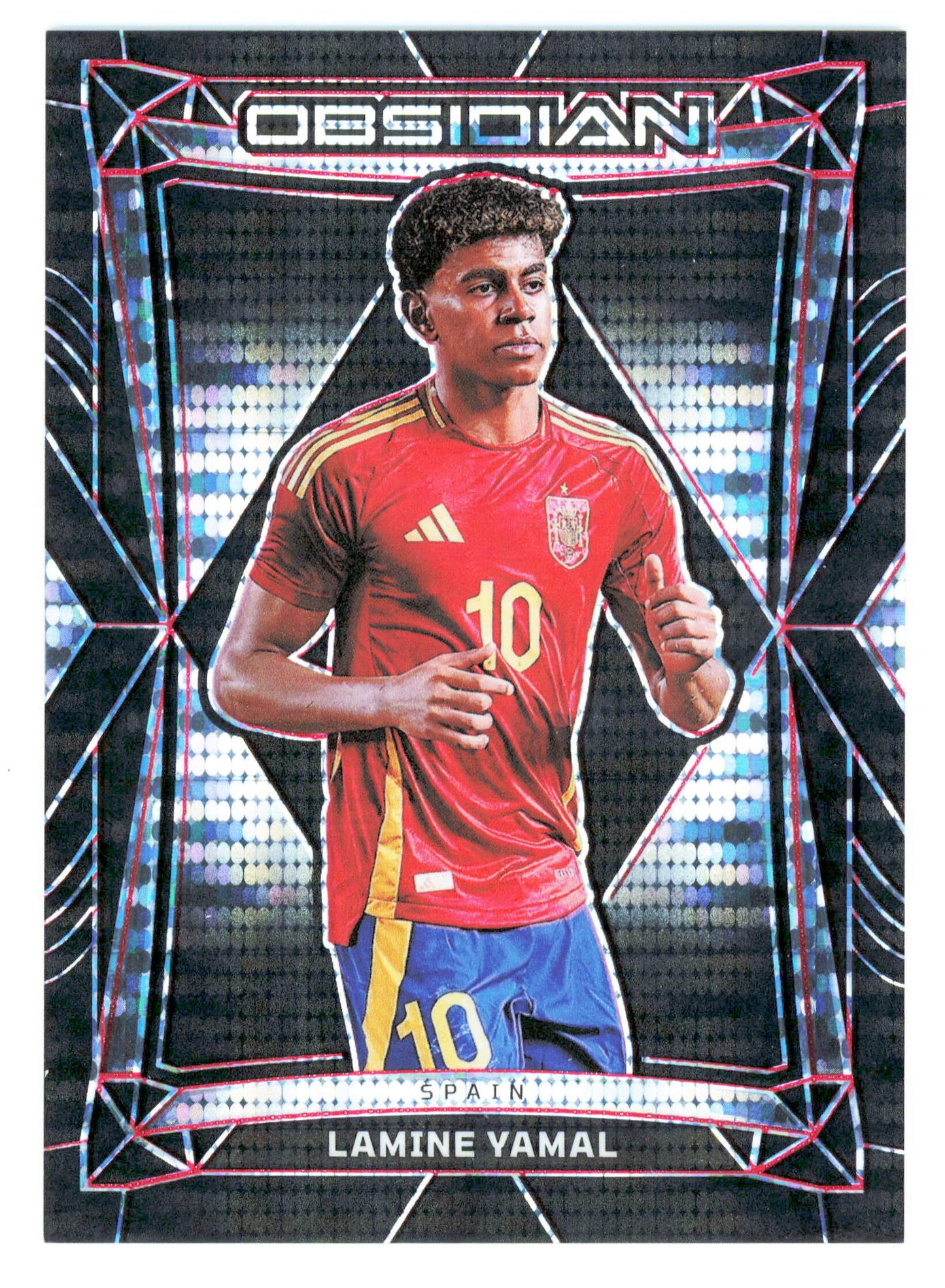 Panini Lamine Yamal Electric Edge Red Pulsar 27/44 No.44 Obsidian Soccer 2024/25