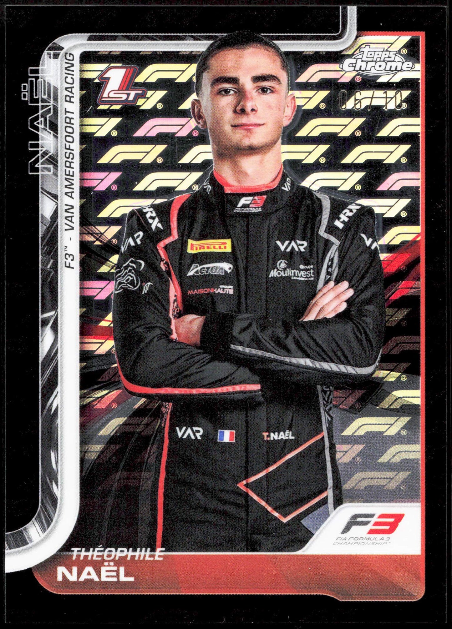 Topps Theophile Nael 06/10 Black #58 2025 Chrome Formula 1 Logofractor