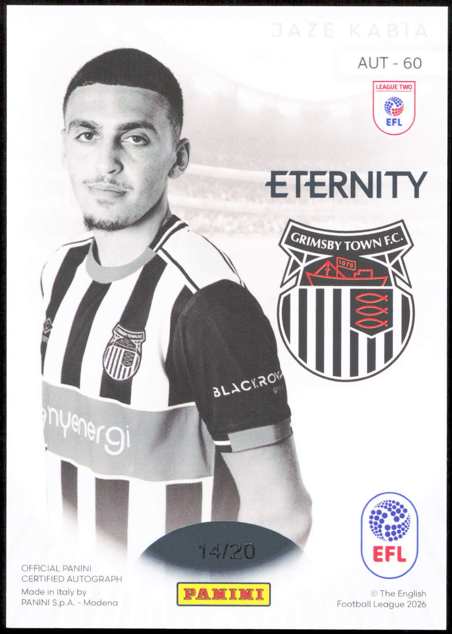 Panini Jaze Kabia Autograph 14/20 AUT-80 Eternity 2026
