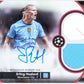 Topps Erling Haaland Hat-Trick Autographed Relic 18/25 Player Worn HAT-EH Museum Collection UEFA Club Competitions 2024