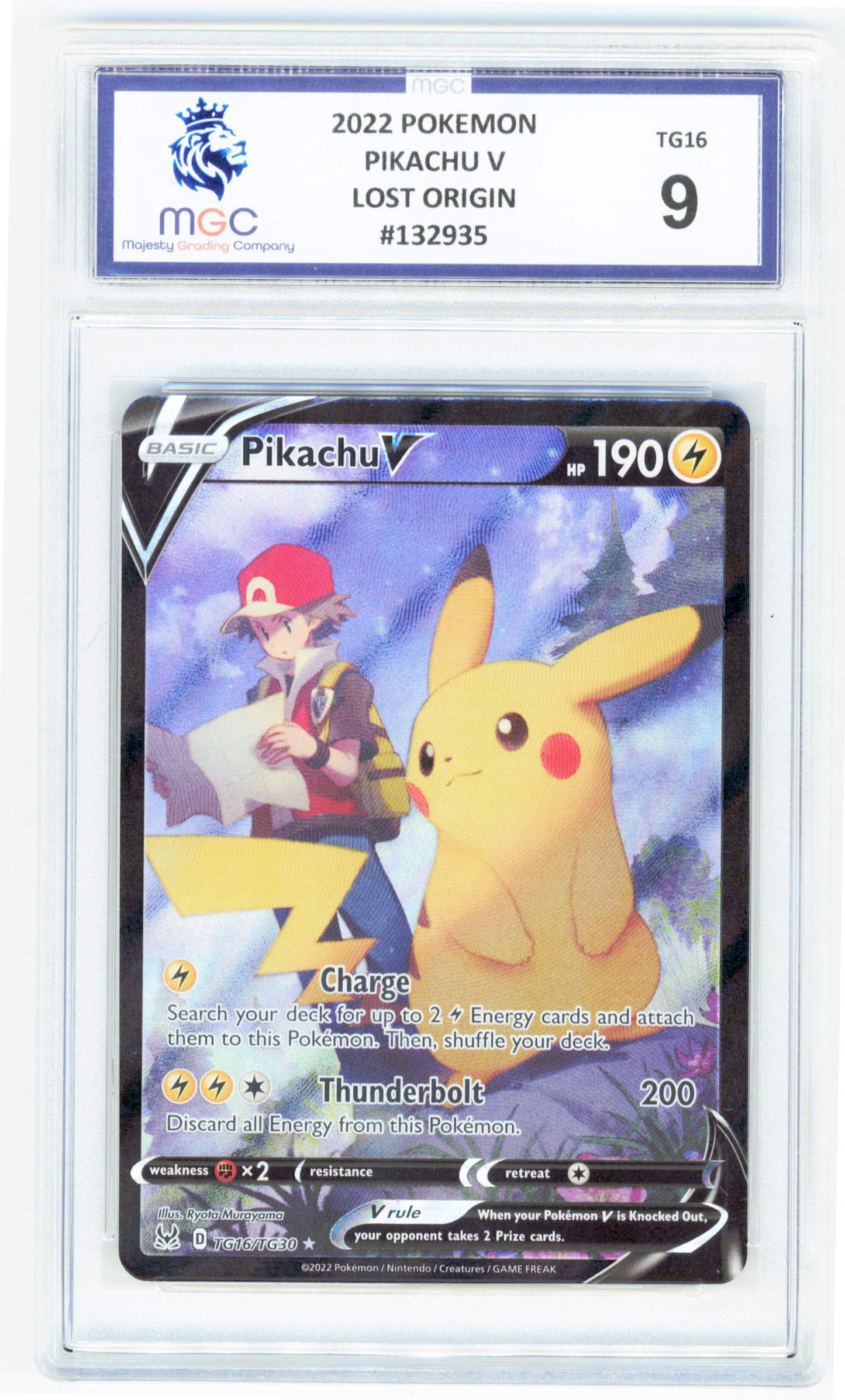 Pokemon Pikachu V TG16/TG30 Full Art 2022 Lost Origin MGC 9