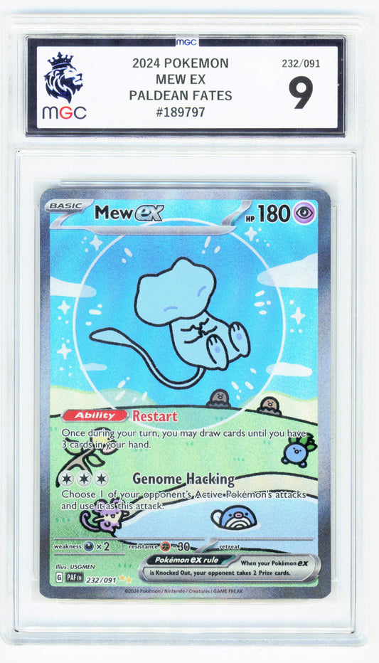 Pokemon Mew EX 232/091 Special Illustration Rare 2024 Paldean Fates MGC 9