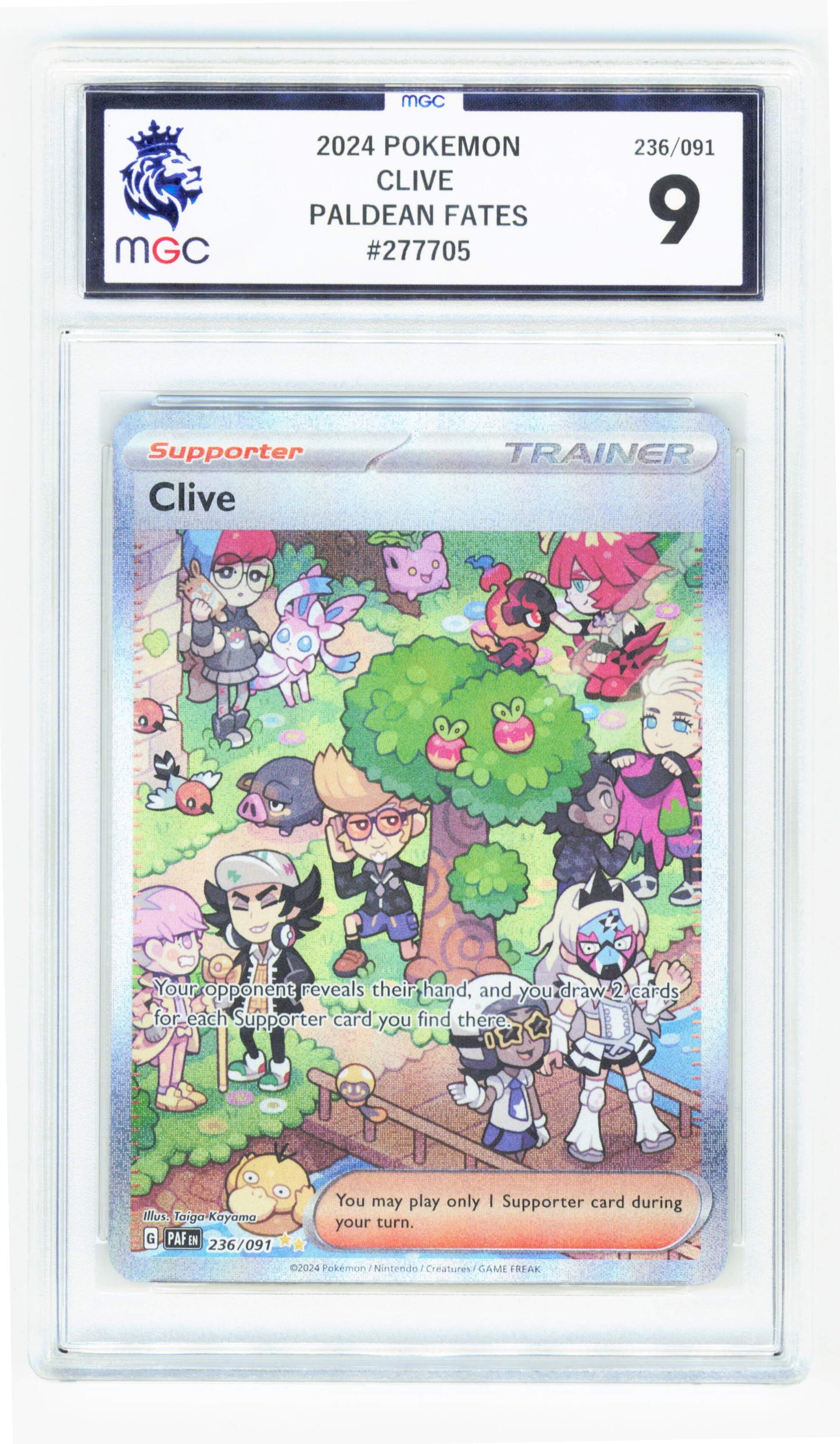 Pokemon Clive 236/091 Special Illustration Rare 2024 Paldean Fates MGC 9