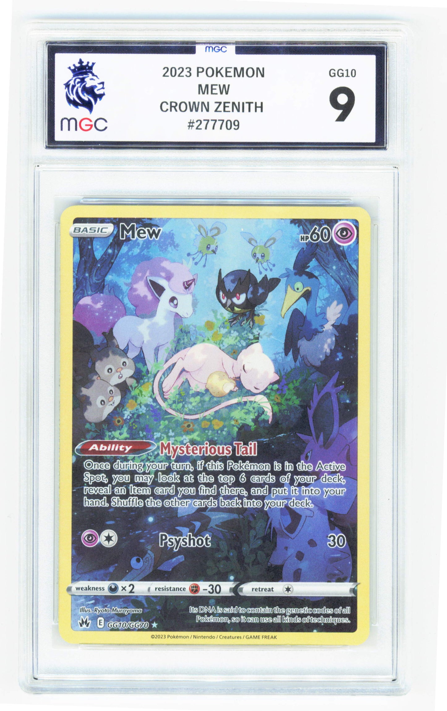 Pokemon Mew GG10/GG70 Full Art 2023 Crown Zenith MGC 9
