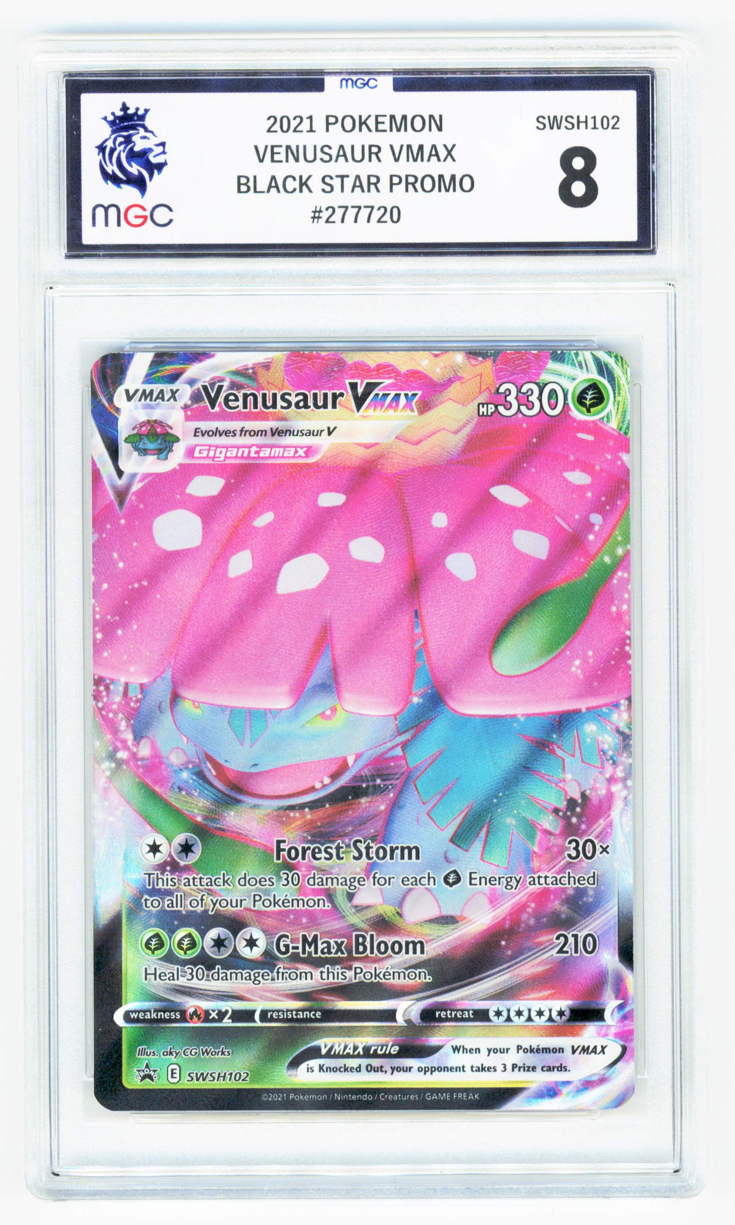 Pokemon Venusaur VMAX SWSH102 Full Art 2021 Black Star Promo MGC 8