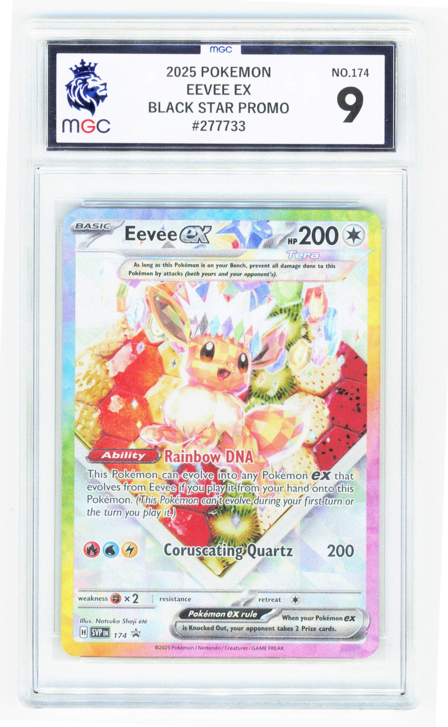 Pokemon Eevee EX 174 Full Art 2025 Black Star Promo MGC 9