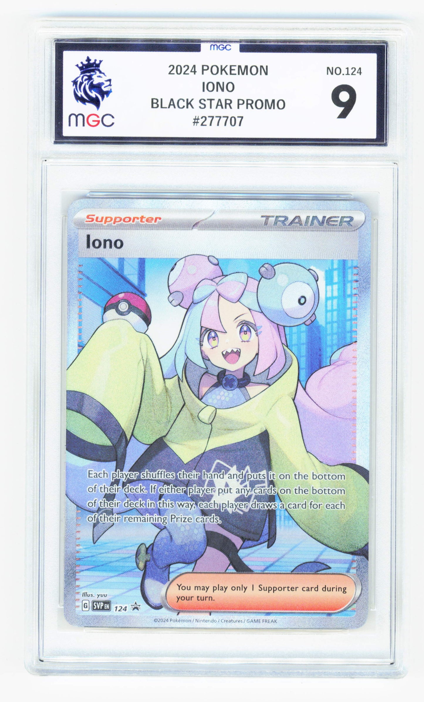 Pokemon Iono 124 Special Illustration Rare 2024 Black Star Promo MGC 9