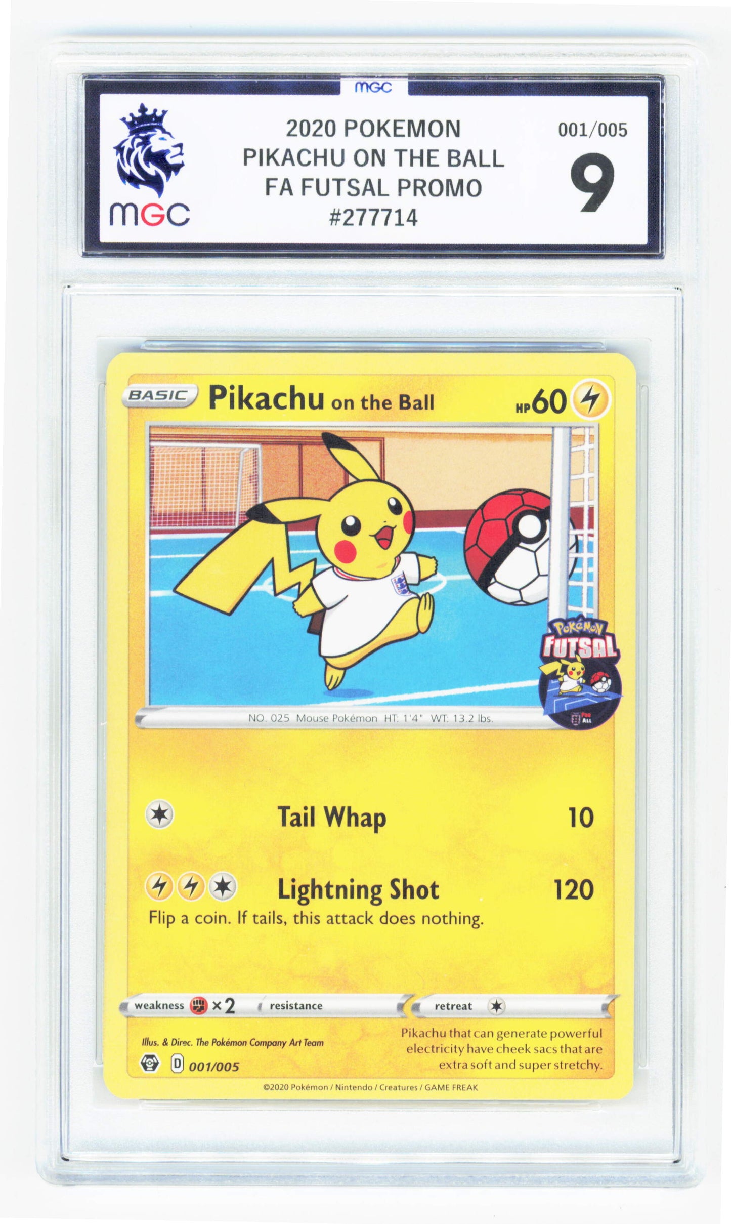 Pokemon Pikachu On The Ball 001/005 2020 Futsal Promo MGC 9