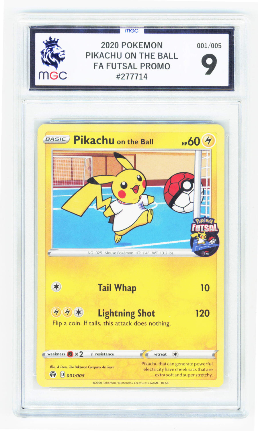 Pokemon Pikachu On The Ball 001/005 2020 Futsal Promo MGC 9