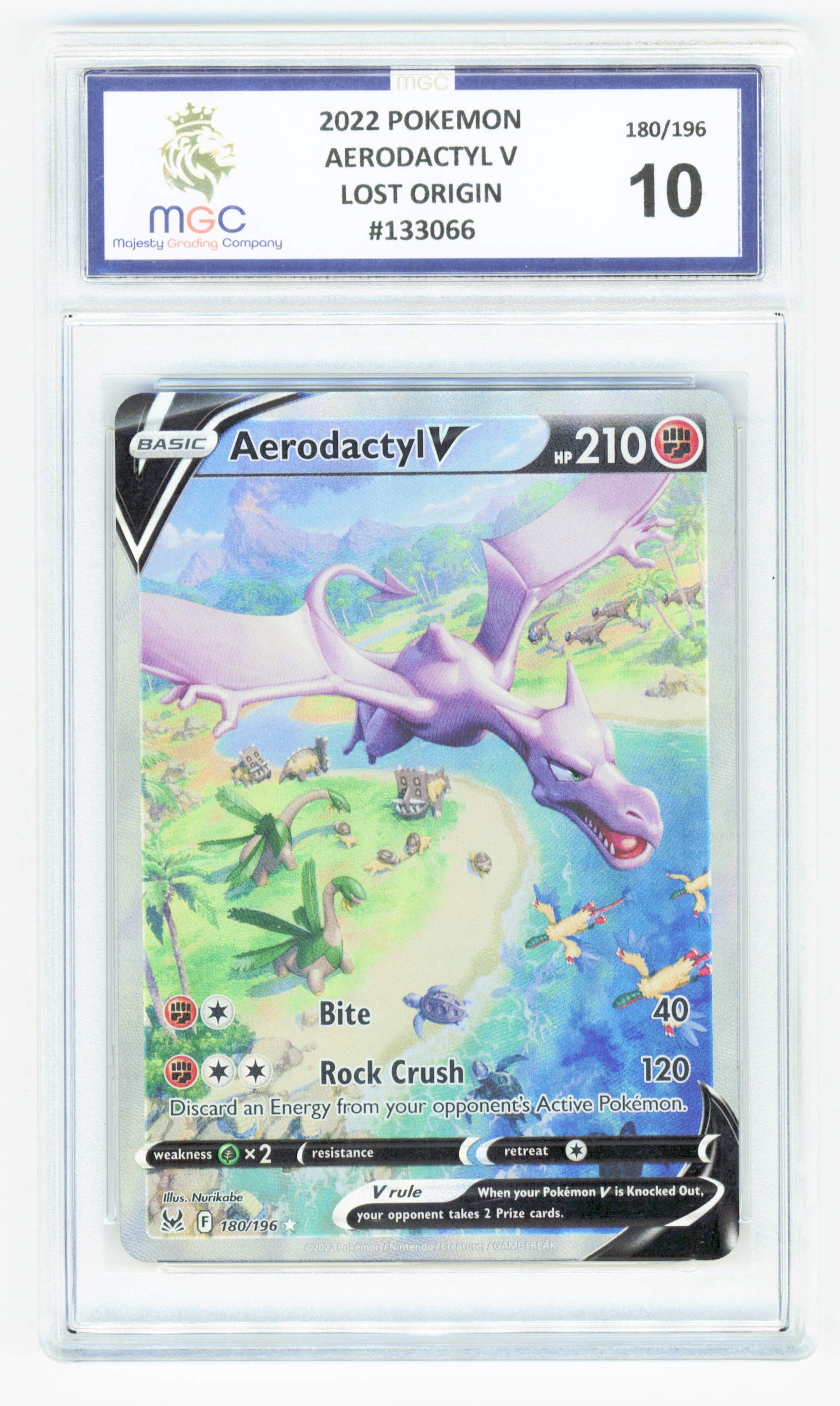 Pokemon Aerodactyl V 180/196 Special Illustration Rare 2022 Lost Origi