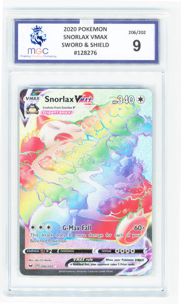 Pokemon Snorlax VMAX 206/202 Full Art 2020 Sword & Shield MGC 9
