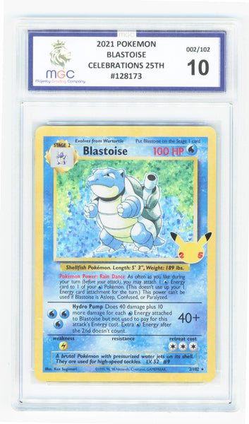 Coffret 10 Cartes Pokémon – Tortank 2/102 Holo, Épée & Bouclier, 25 Ans !