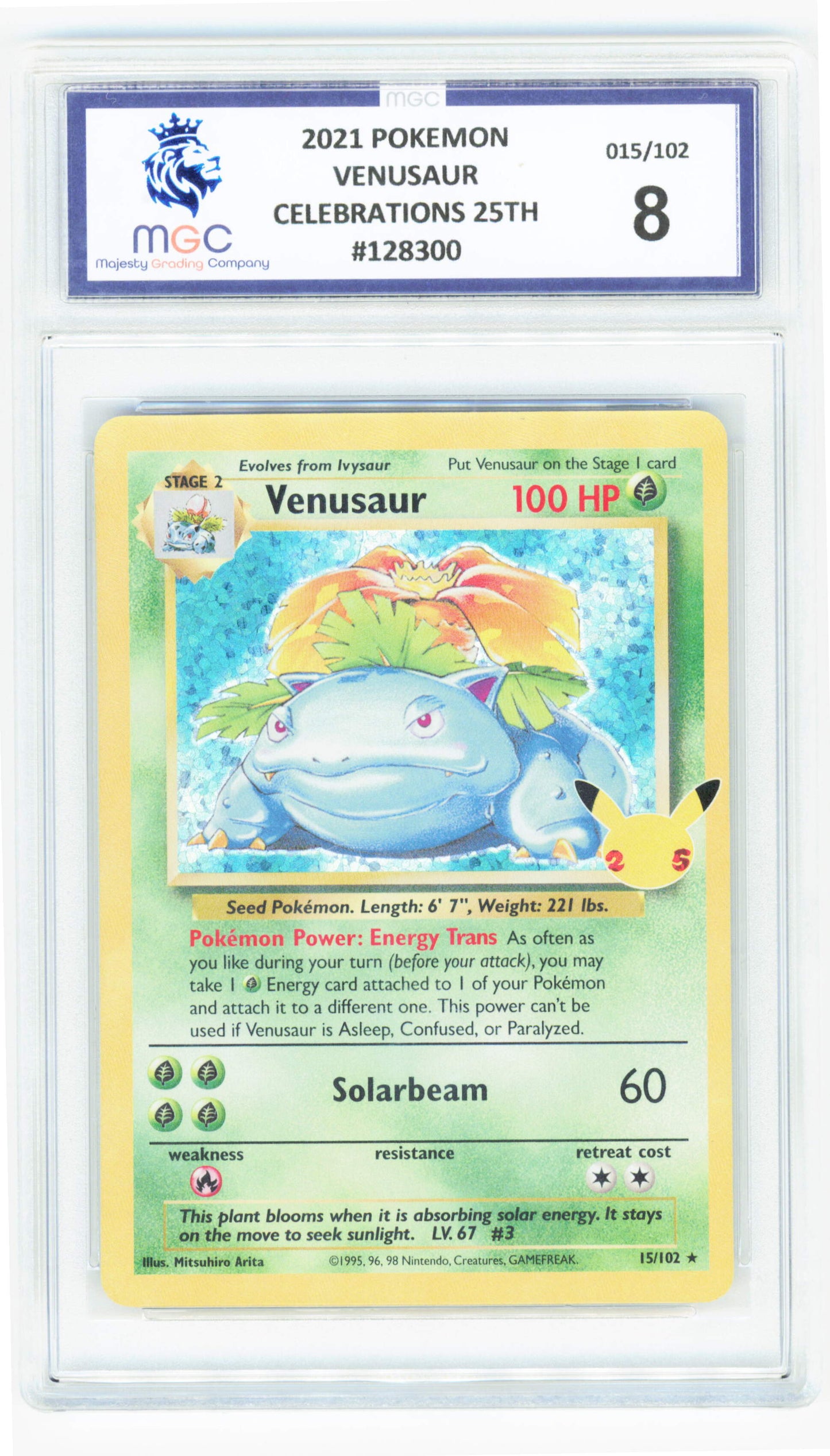 Pokemon Venusaur 15/102 Holo 2021 Celebrations 25th Anniversary Classic Collection MGC 8